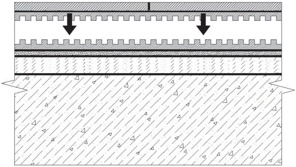 Vitrified tile paving structure and paving method thereof