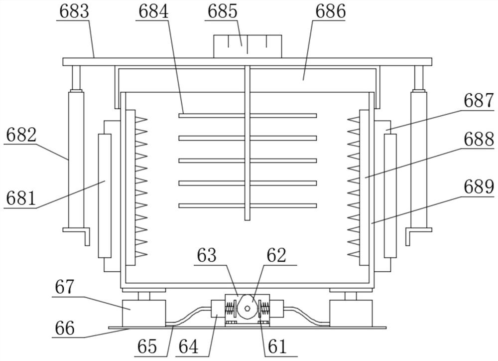 Efficient solid raw material crushing device for biological pharmacy