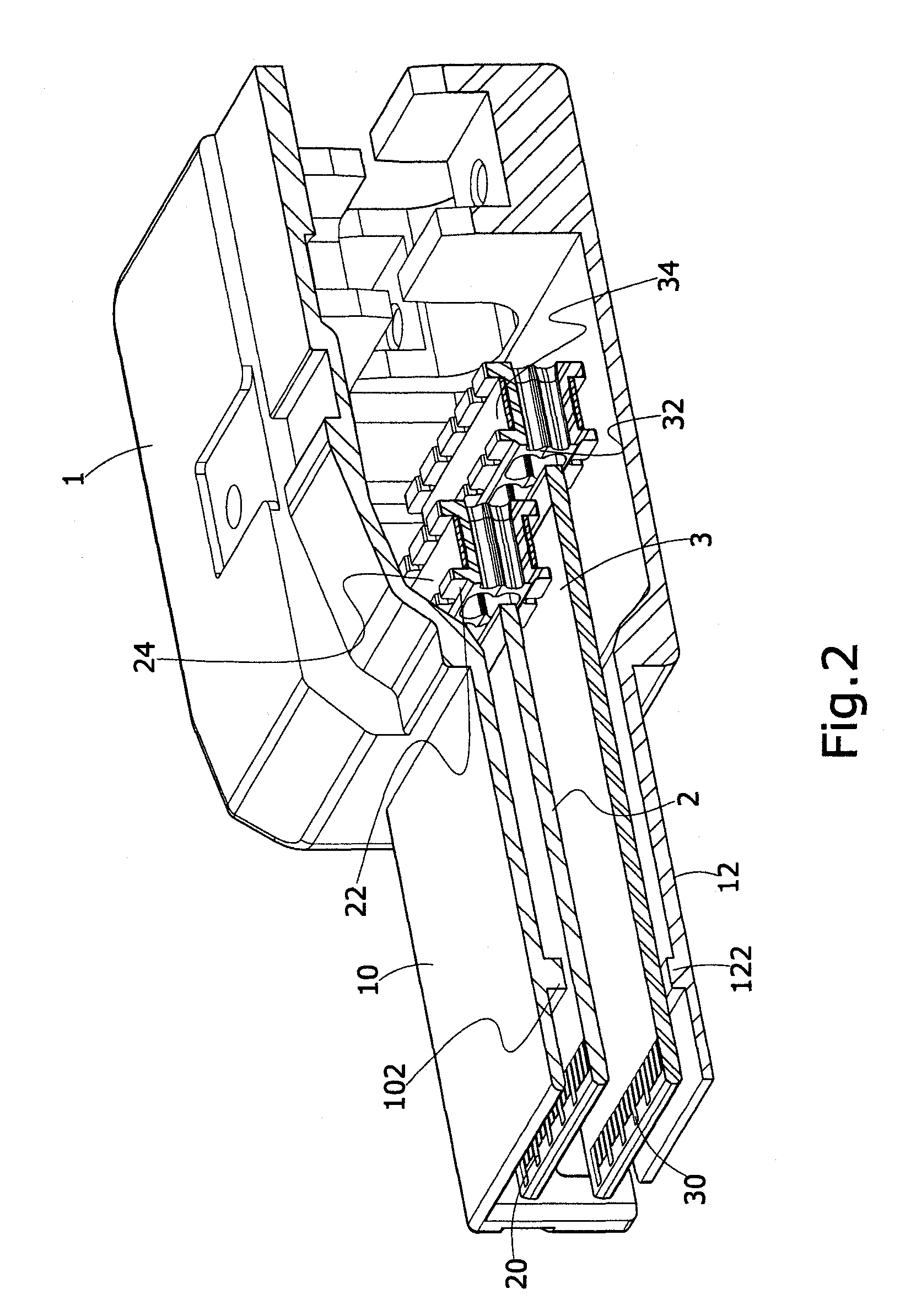 Signal line connector structure of computer system