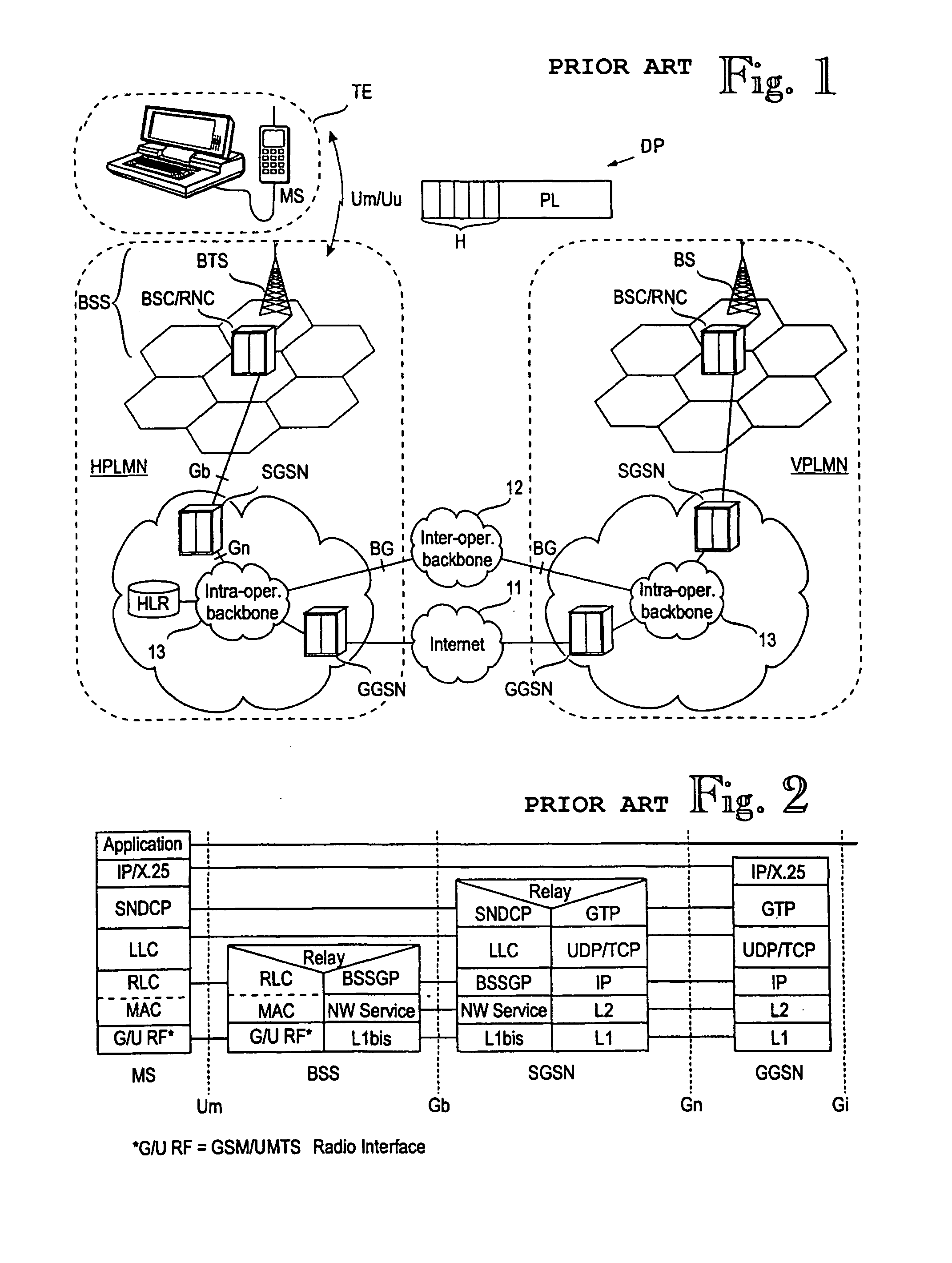 Transporting QoS mapping information in a packet radio network