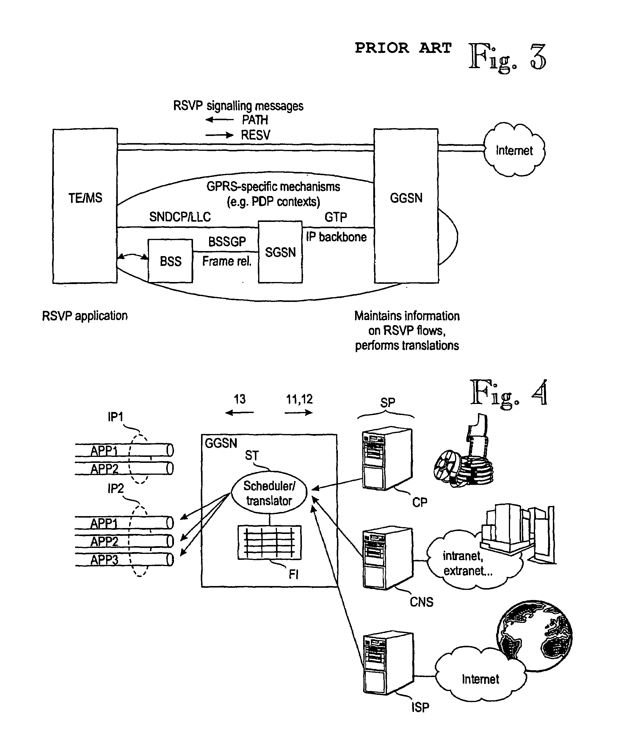 Transporting QoS mapping information in a packet radio network