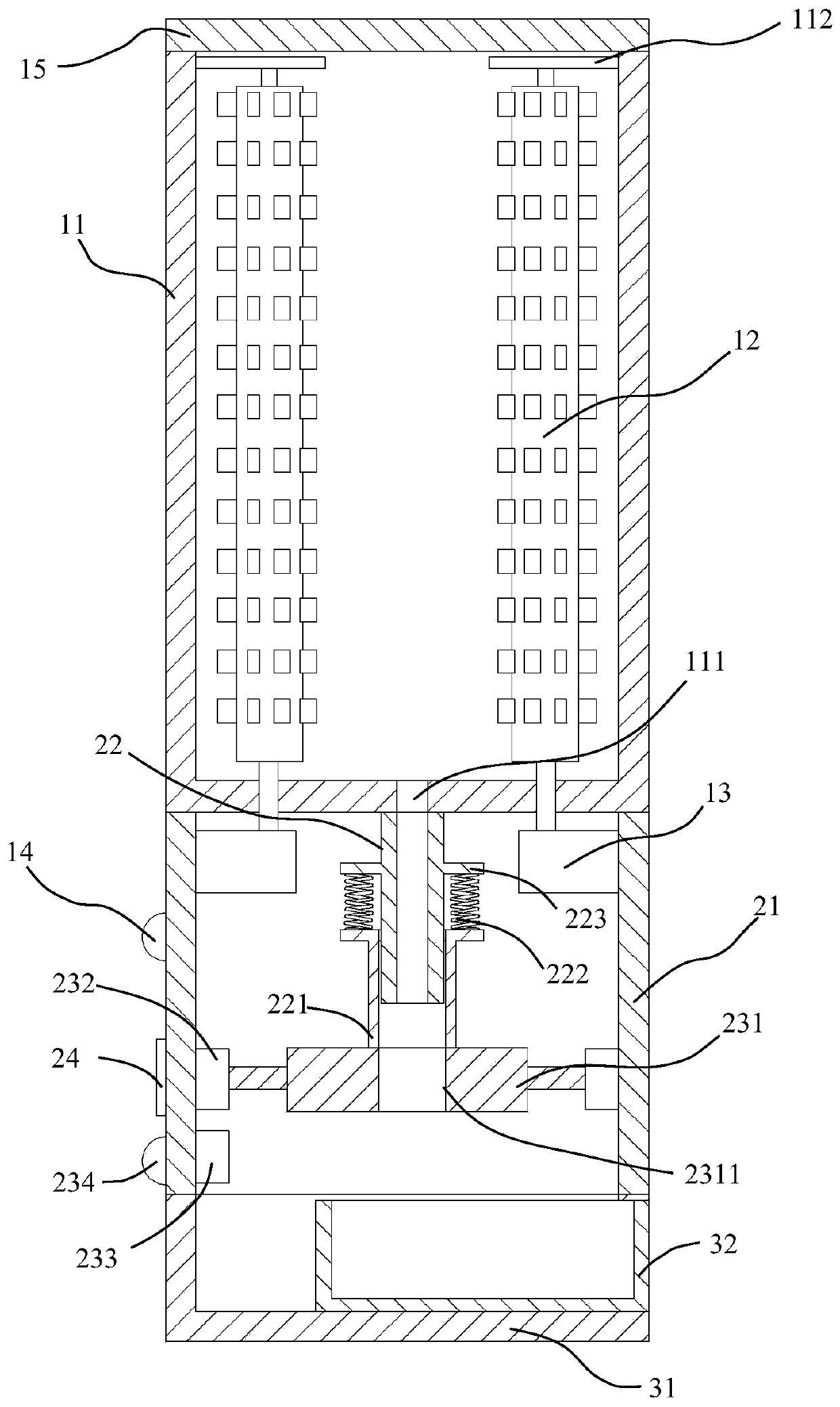 Intelligent rice storage bucket with damp-preventing and worm-preventing functions