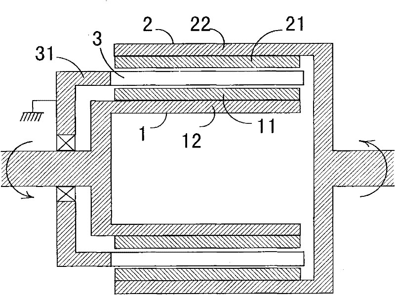 Magnetic gear and magnetic transmission device