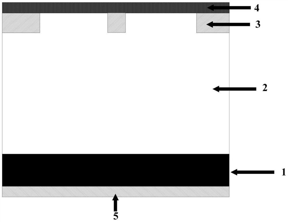 Silicon carbide junction barrier Schottky diode suitable for high-temperature environment