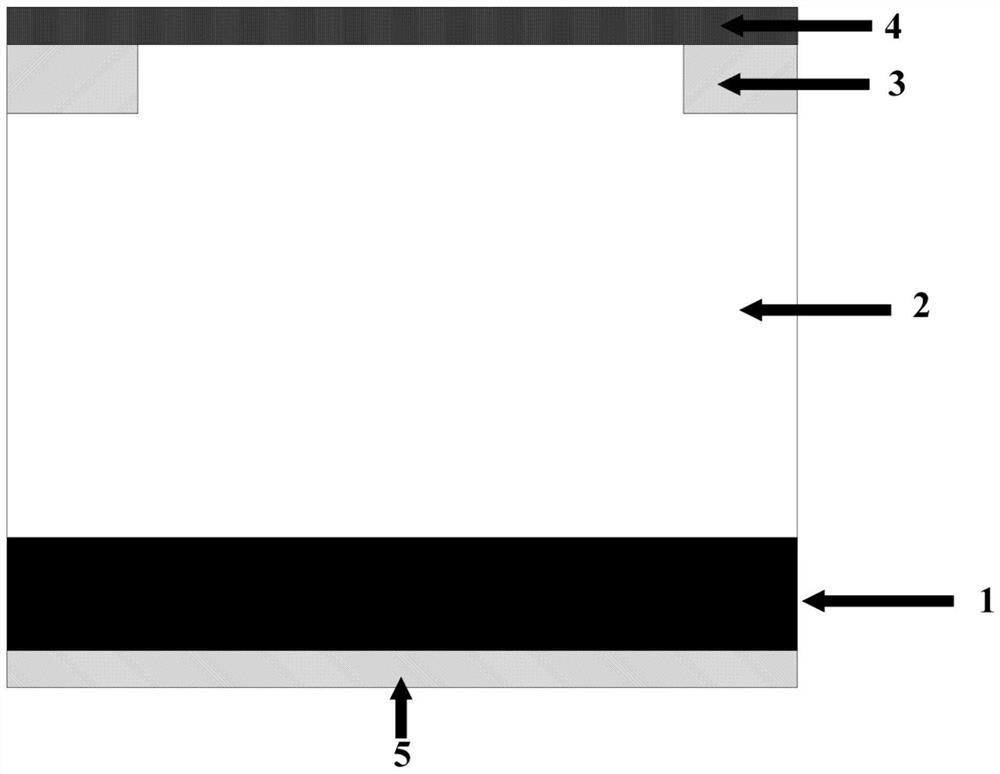 Silicon carbide junction barrier Schottky diode suitable for high-temperature environment