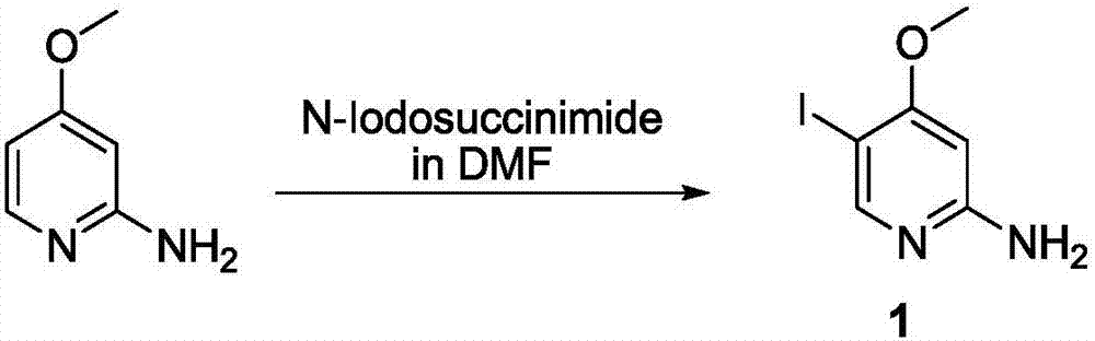 Method for synthesizing 5-iodo-4-methoxy-2-aminopyridine