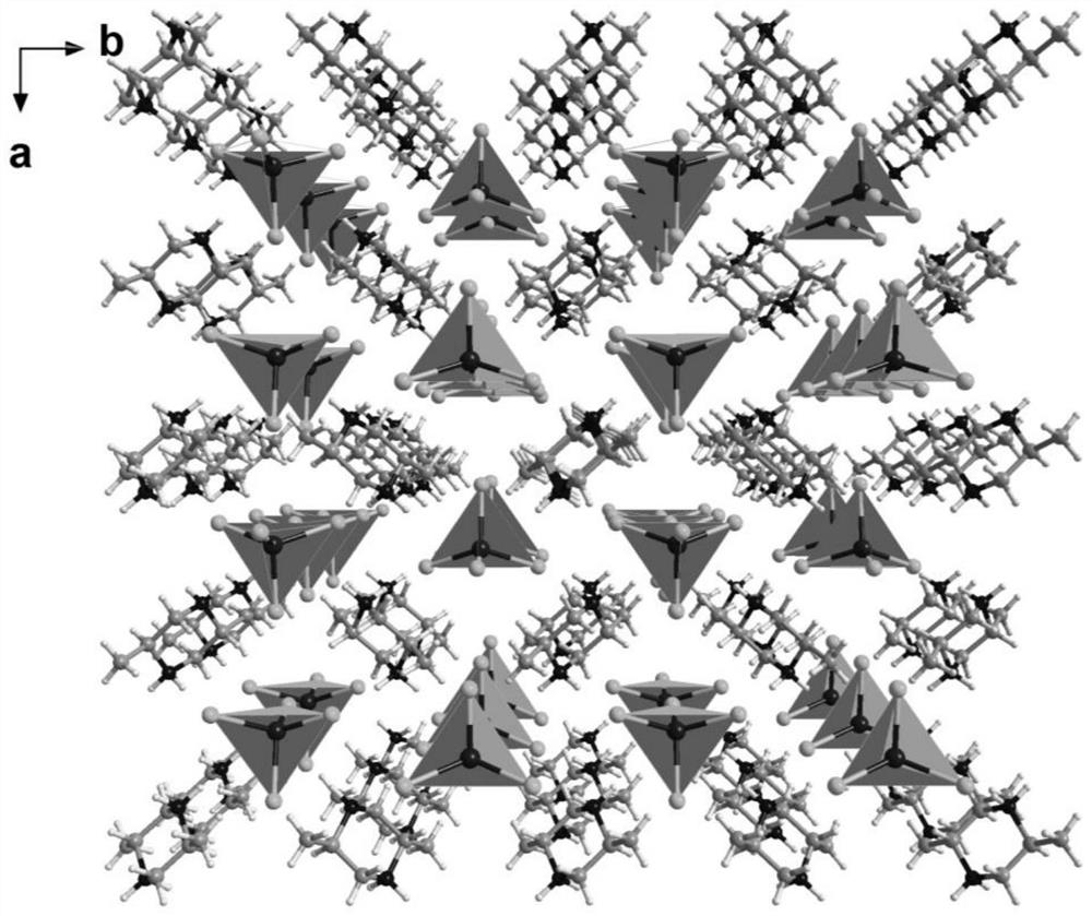 Hybrid material based on organic-metal manganese halide and preparation method thereof