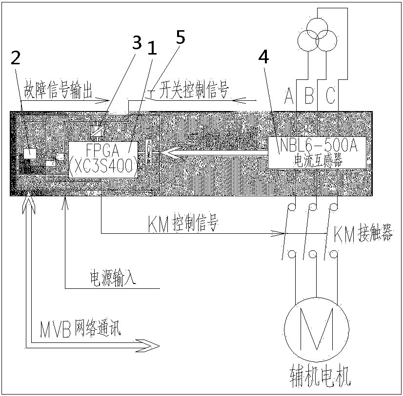 Protector for three-phase motor of alternating-current or direct-current electric locomotive