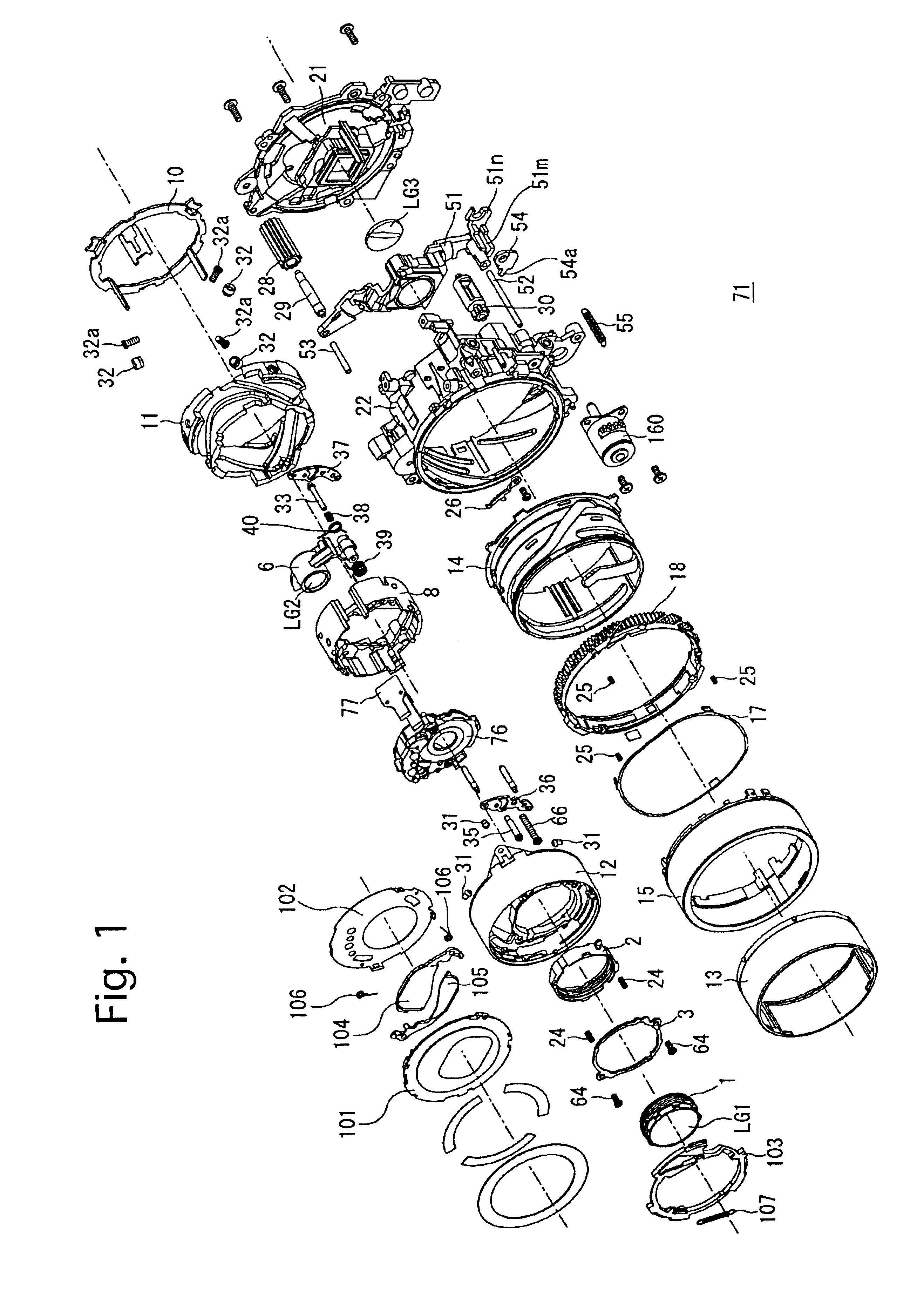 Retracting mechanism of a retractable lens