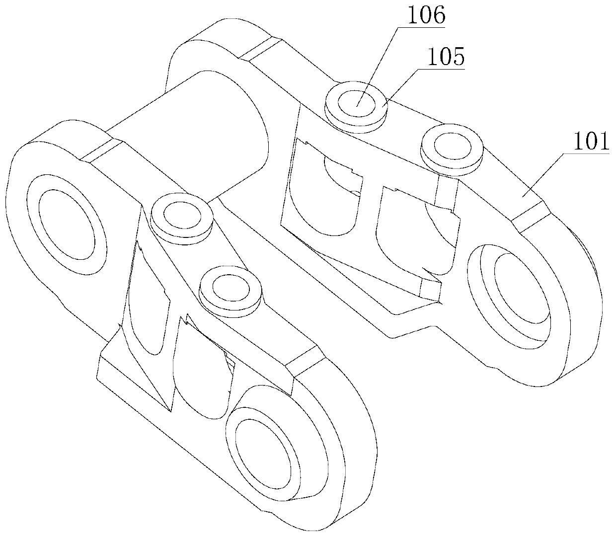 Crawler assembly unit and crawler assembly