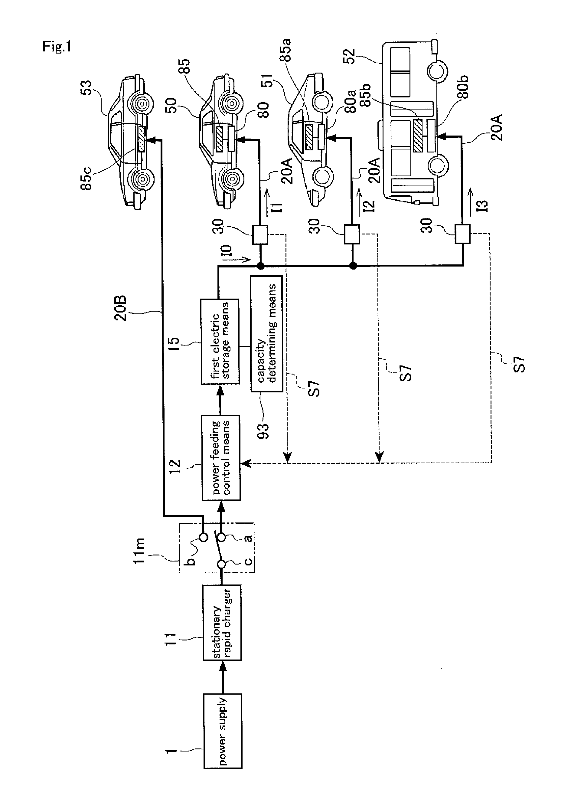 Rapid charging power supply system