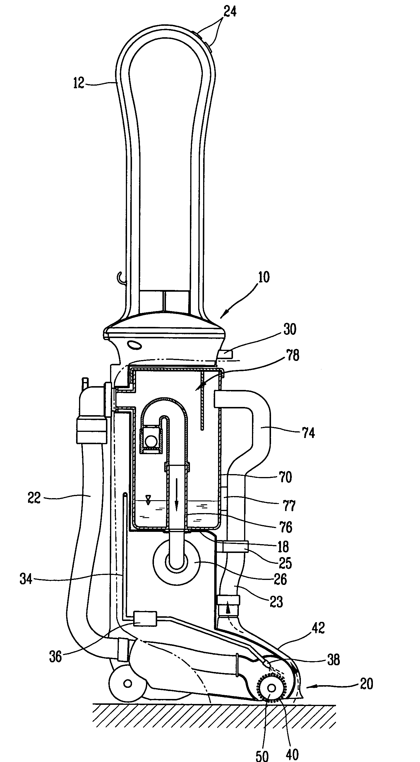 Multi-functional cleaner selectively performing vacuum cleaning and water cleaning