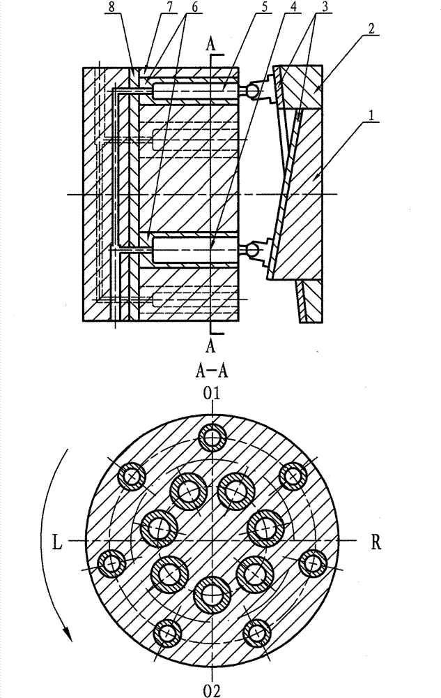 Axial plunger pump for increasing flow and sealing pressure