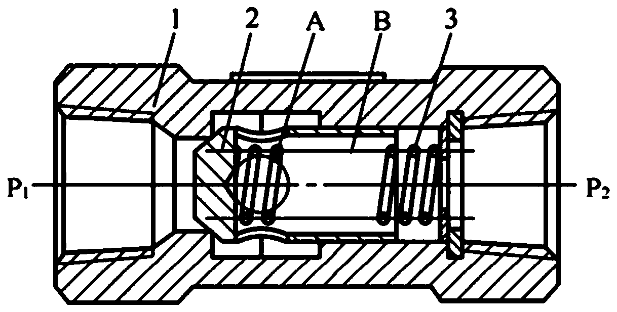 One-way check valve and windshield washing system