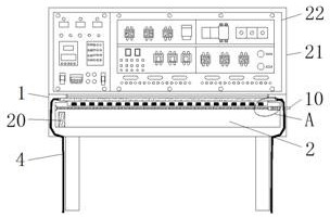 An electrical and electronic simulation training device that is convenient for adjustment and fixed use