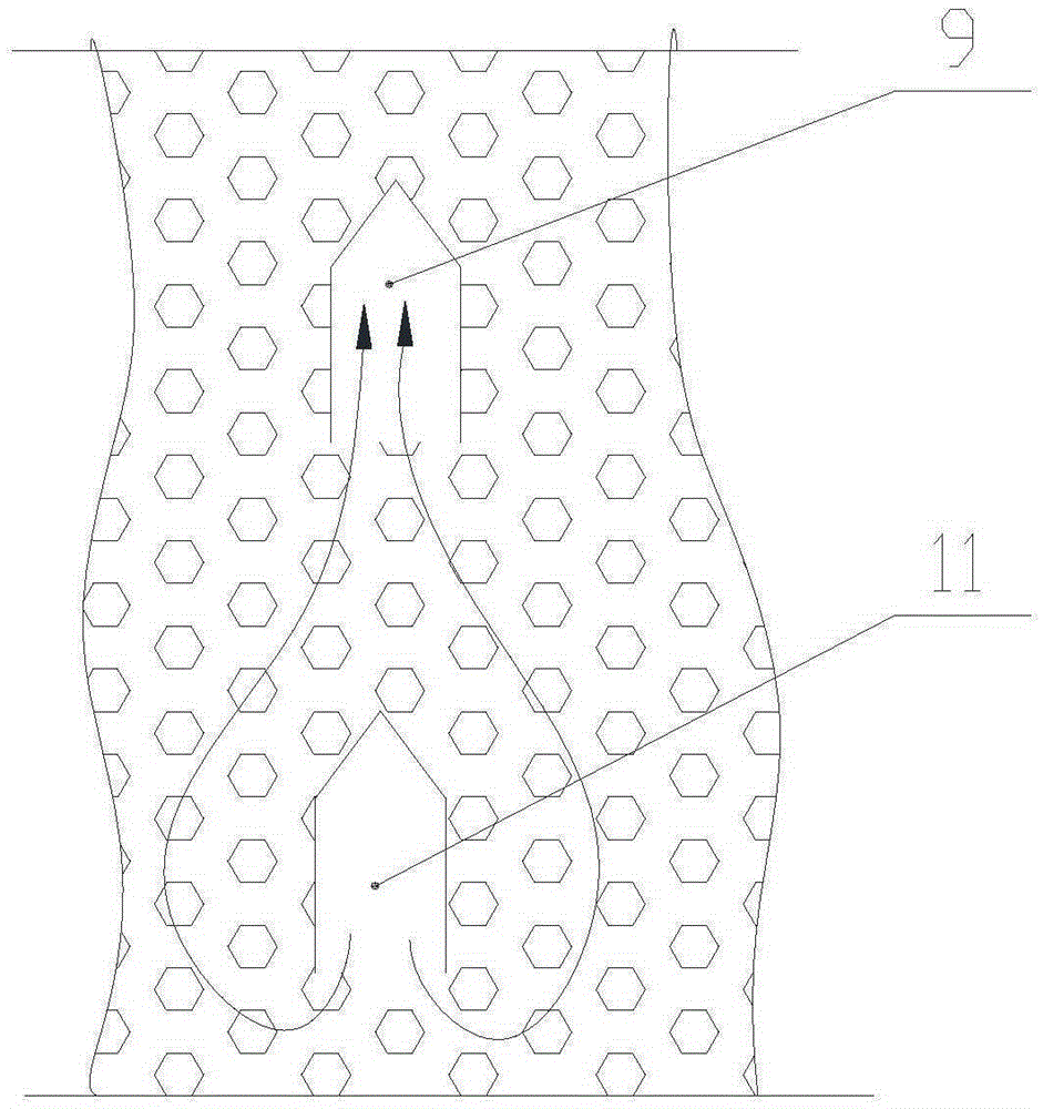 Mixed-flow type moving bed high-temperature gas filtering and purifying device and method