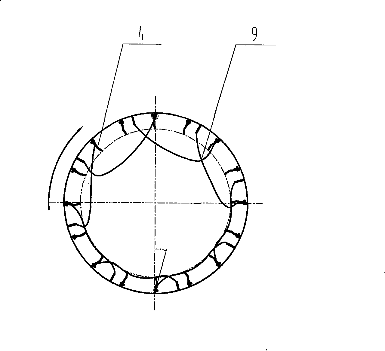 Rotary drying device suitable for high moisture material