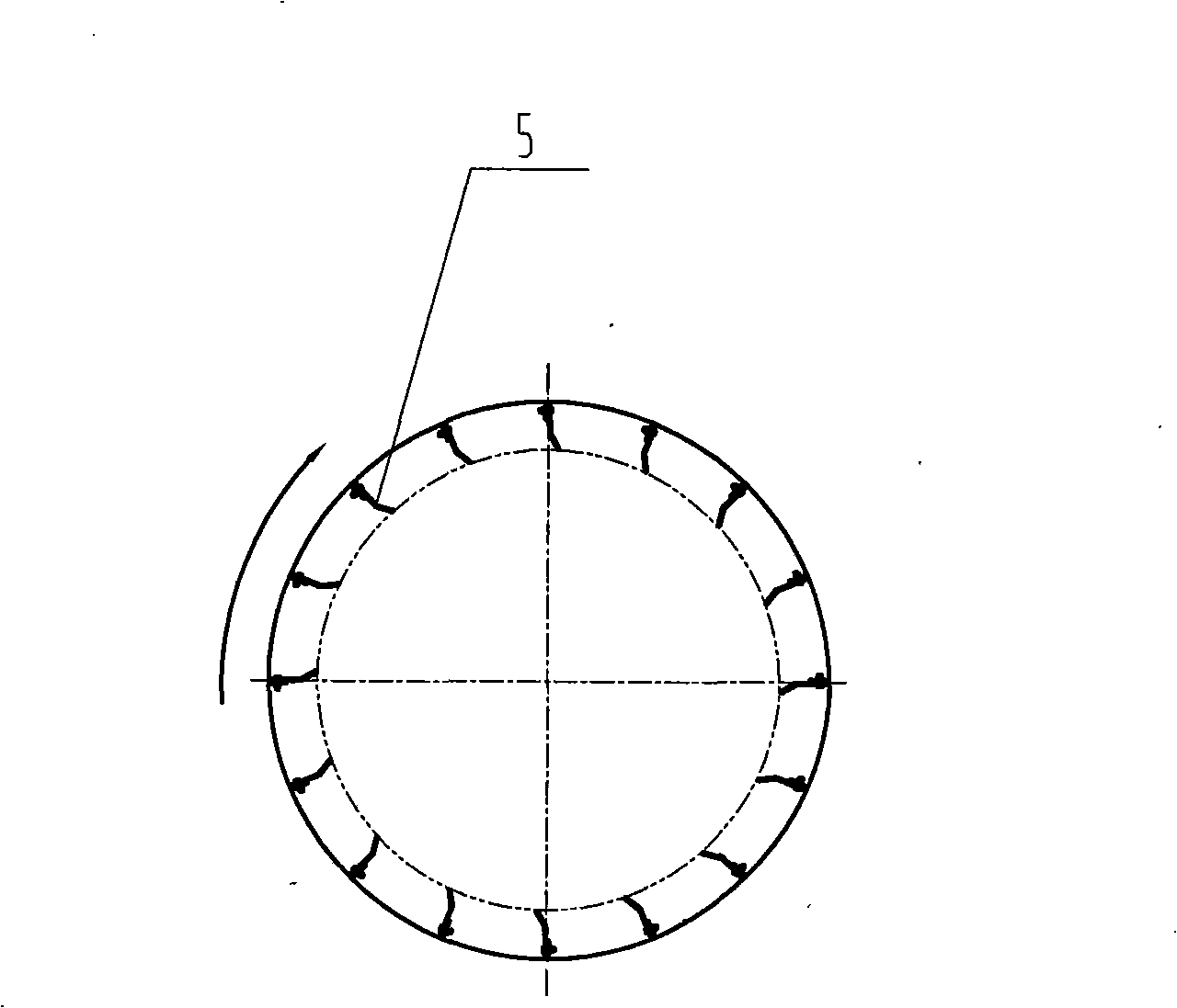 Rotary drying device suitable for high moisture material