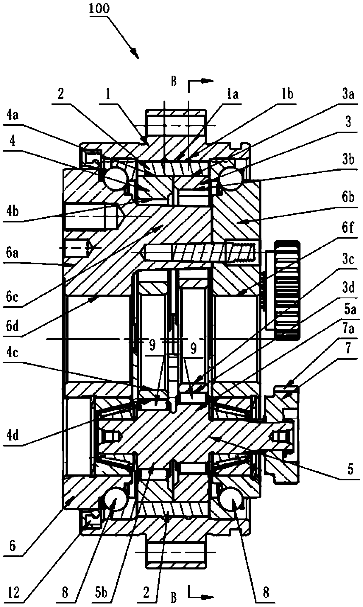 Eccentric-swing gear reducer