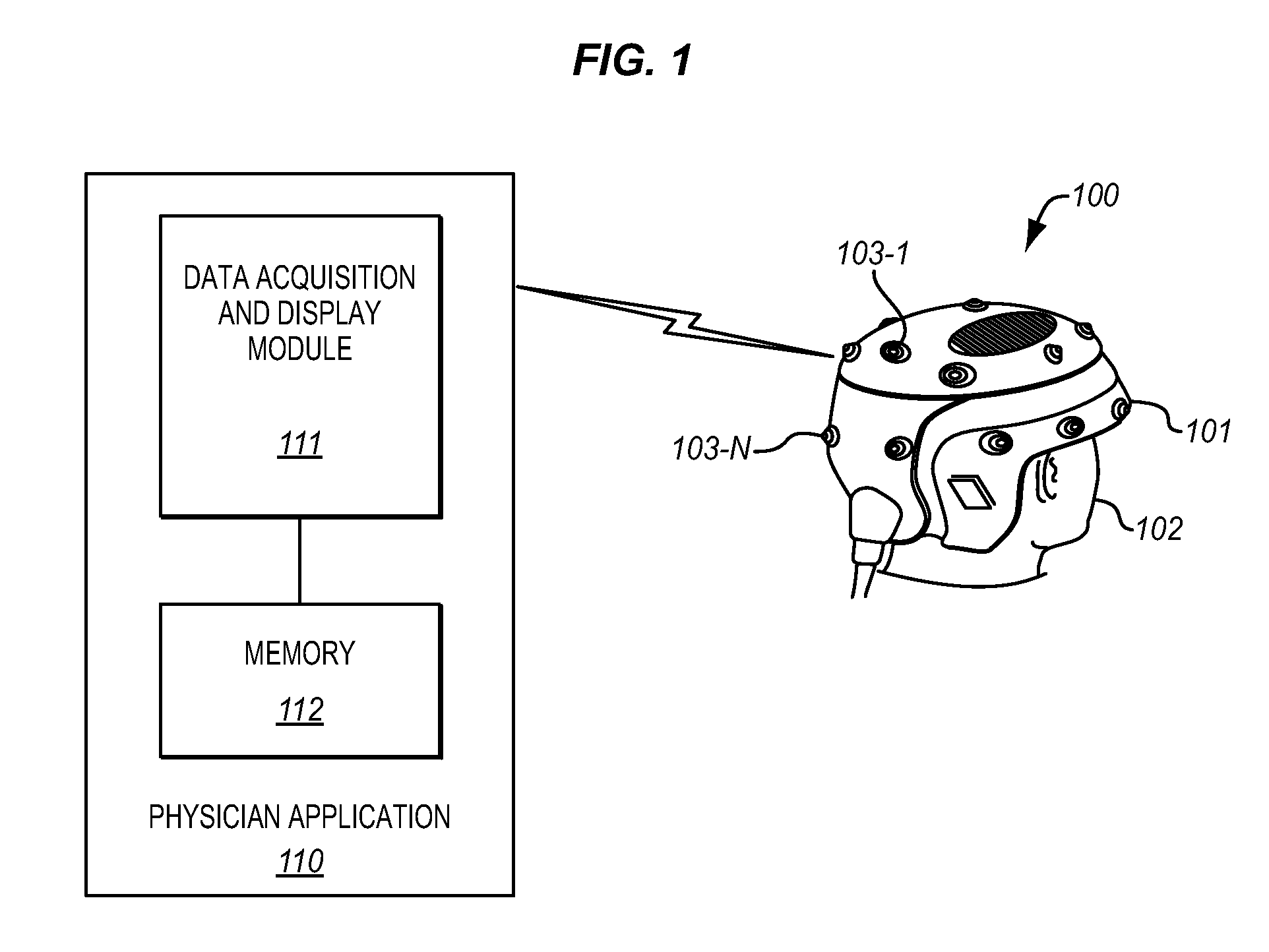 Medical apparatus for collecting patient electroencephalogram (EEG) data
