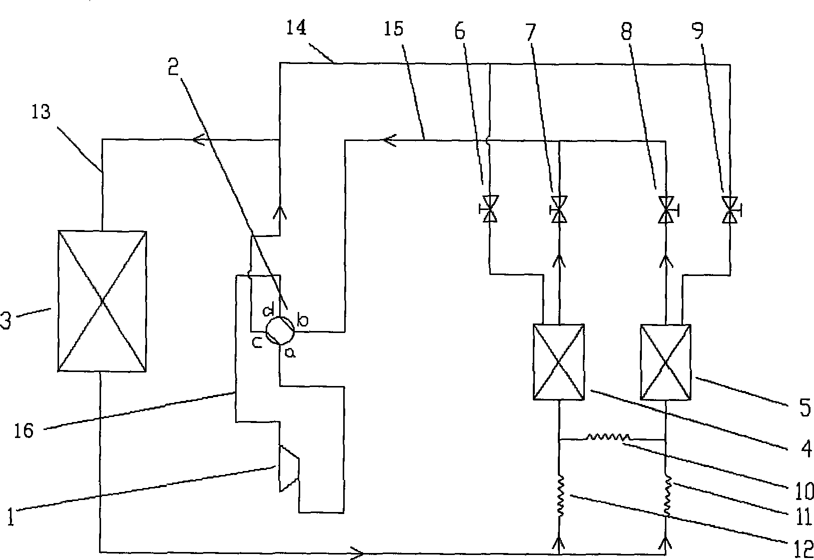 Air source heat pump air conditioner and defrosting method thereof