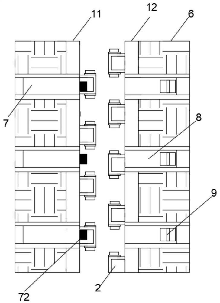 Cold-bridge-free structure of down jacket zipper