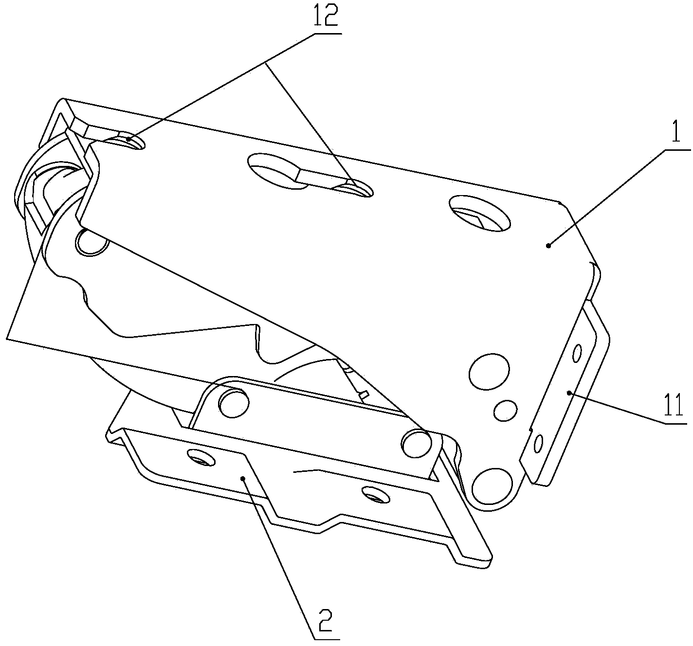 Door hinge of embedded refrigerator and embedded refrigerator