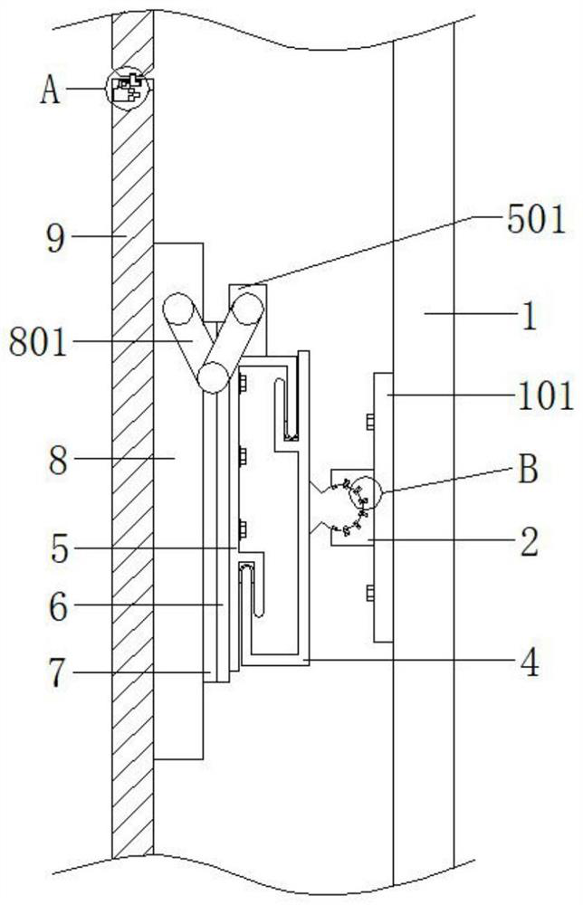 Fabricated building curtain wall connecting structure