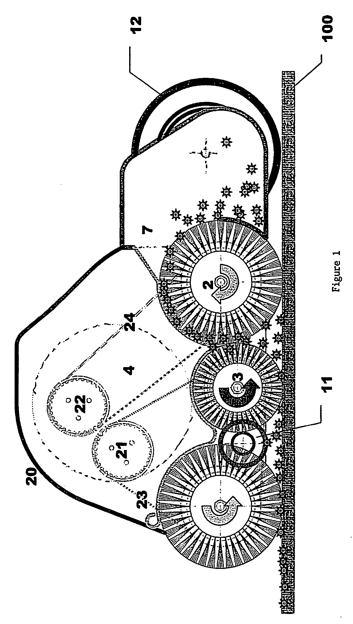 Transport cleaning device