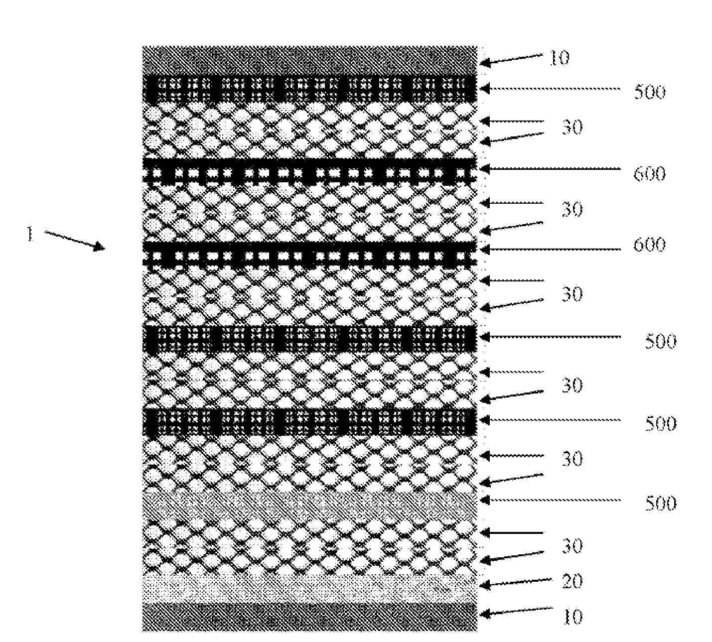 Material absorbing electromagnetic waves