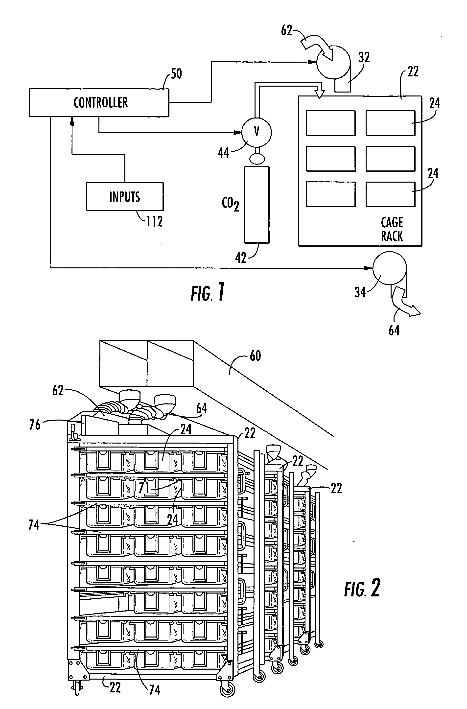 Laboratory animal housing with euthanizing function