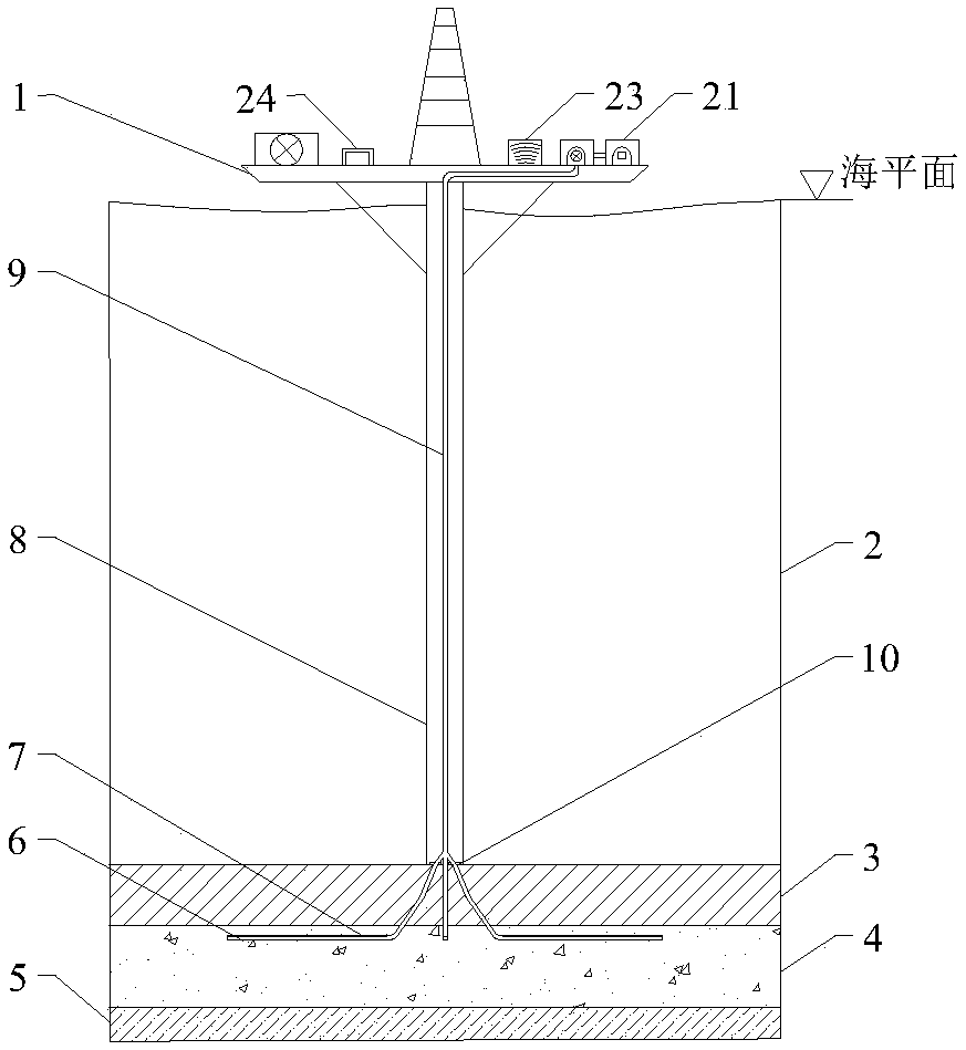 Method for extracting natural gas hydrates through directional drilling and depressurization