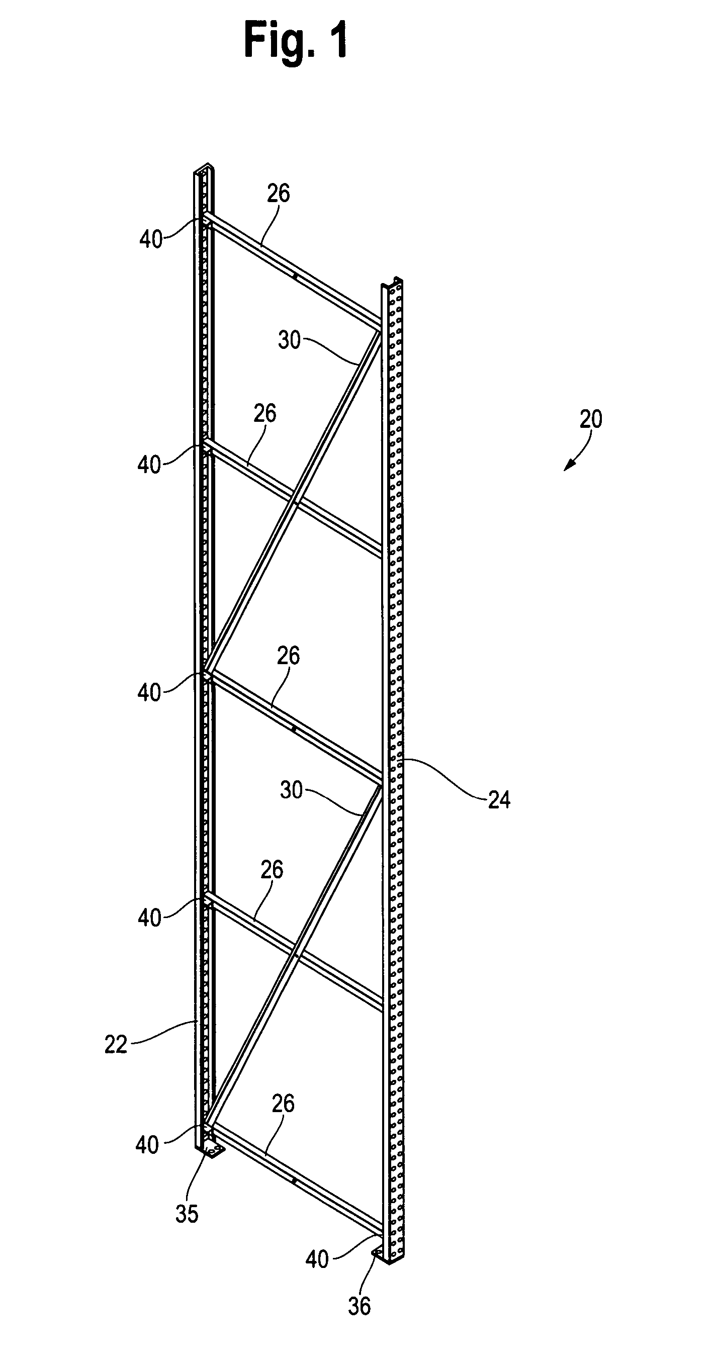 Reinforced and bolted rack truss