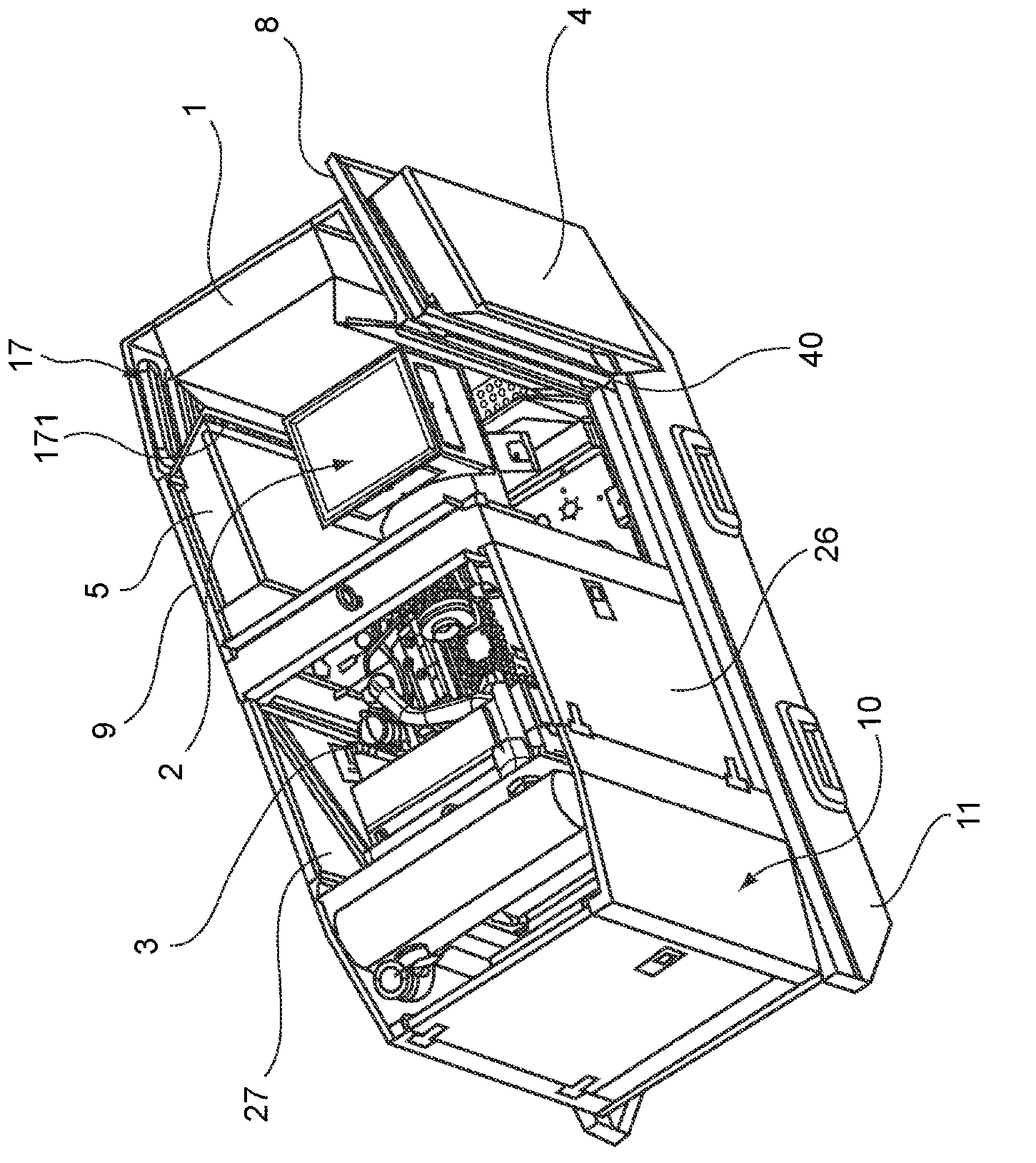 Compact electricity generator set