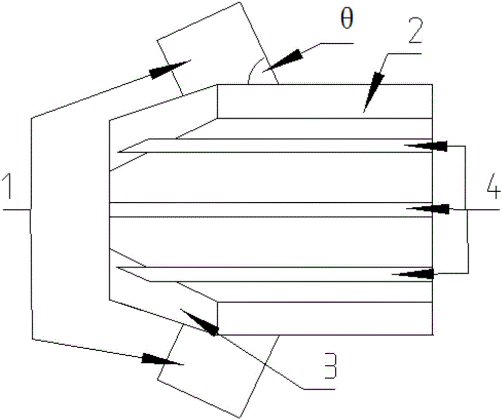 Confocal waveguide broadband input coupling device