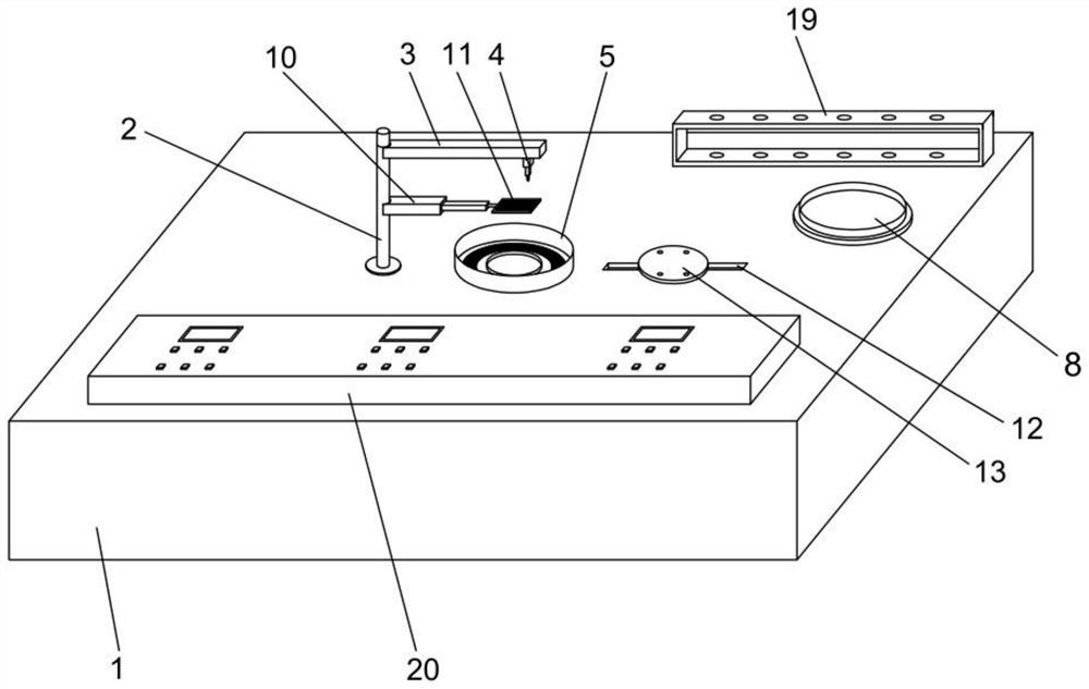 Time and temperature control equipment for tissue specimen fluorescence staining technology