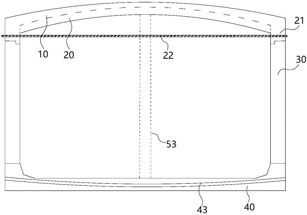 Large-span two-arch two-cable subway station structure constructed through open-cut method