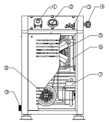 Compact-type natural gas compressor