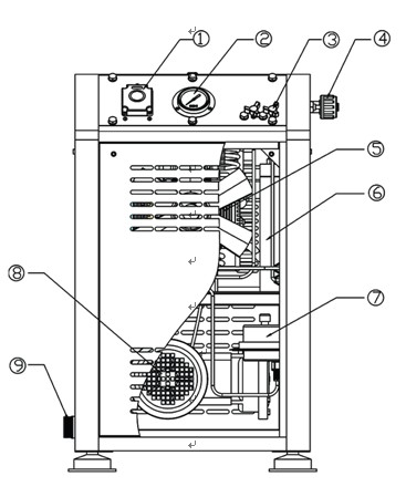 Compact-type natural gas compressor