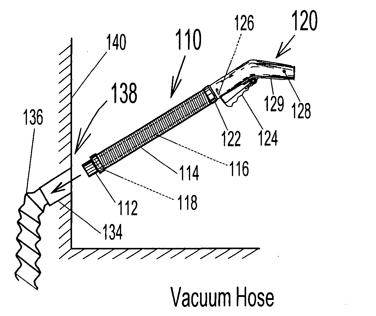 Linearly retractable pressure hose