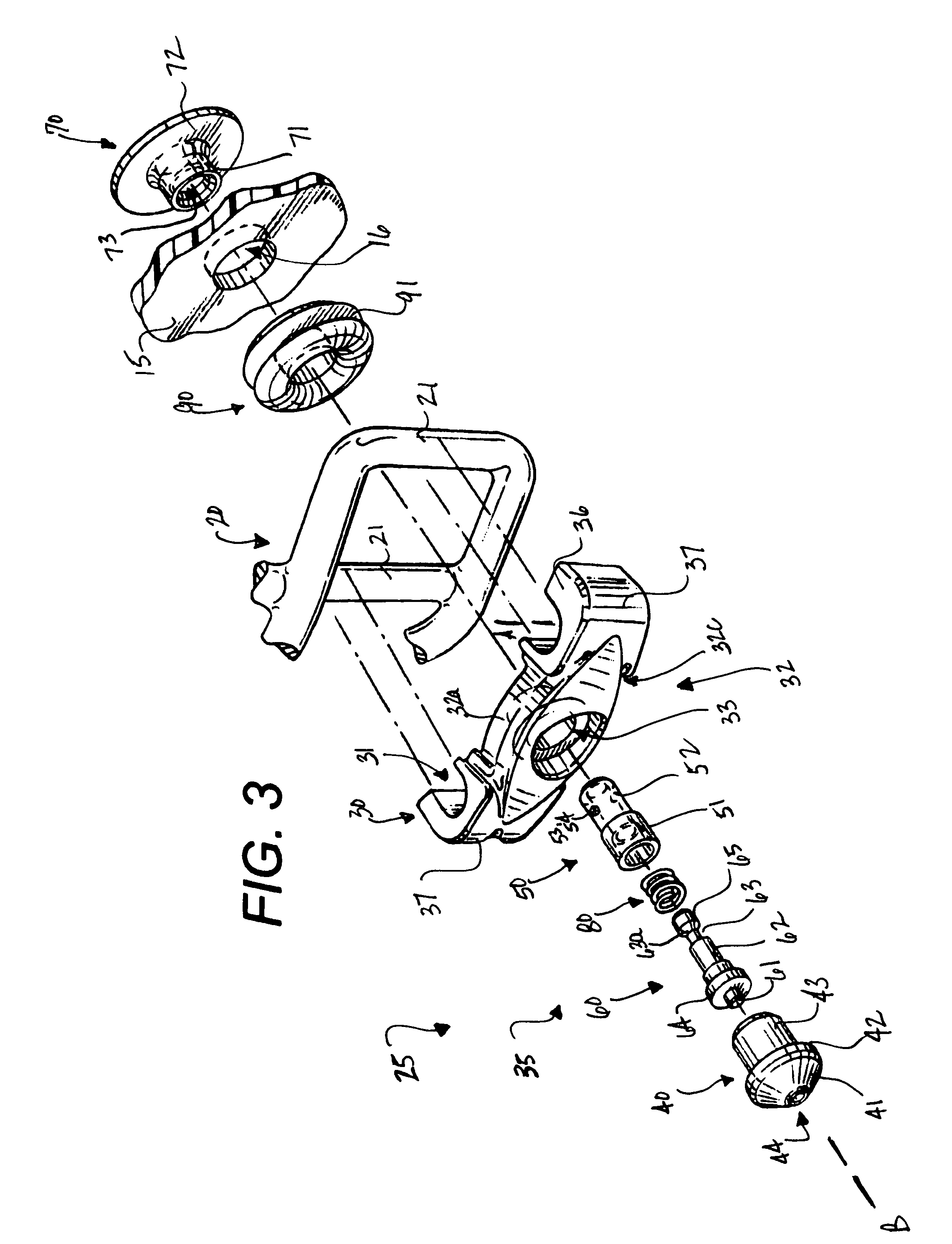 Sports helmet with quick-release faceguard connector and adjustable internal pad element