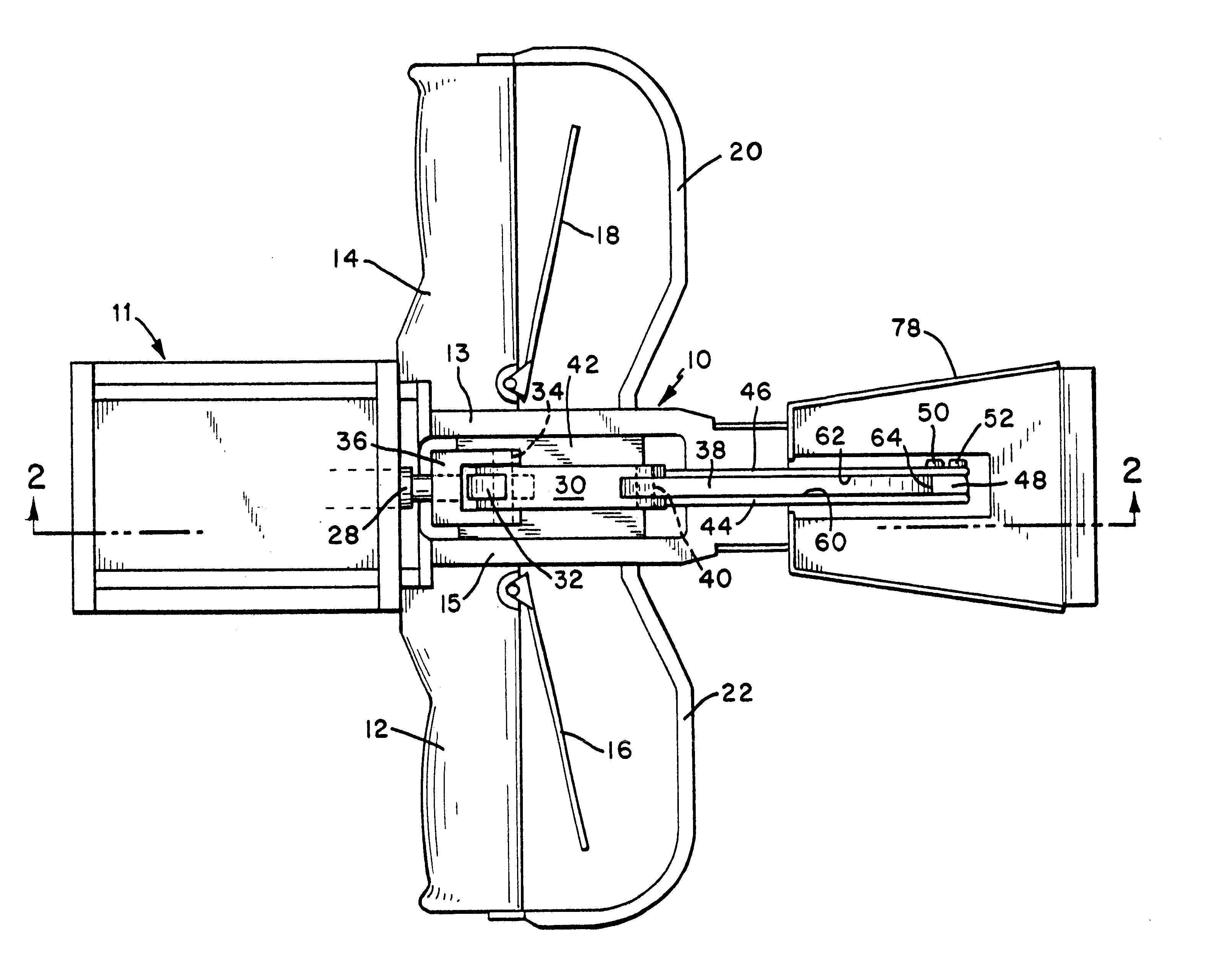 Toe web cutter with stationary blade unit