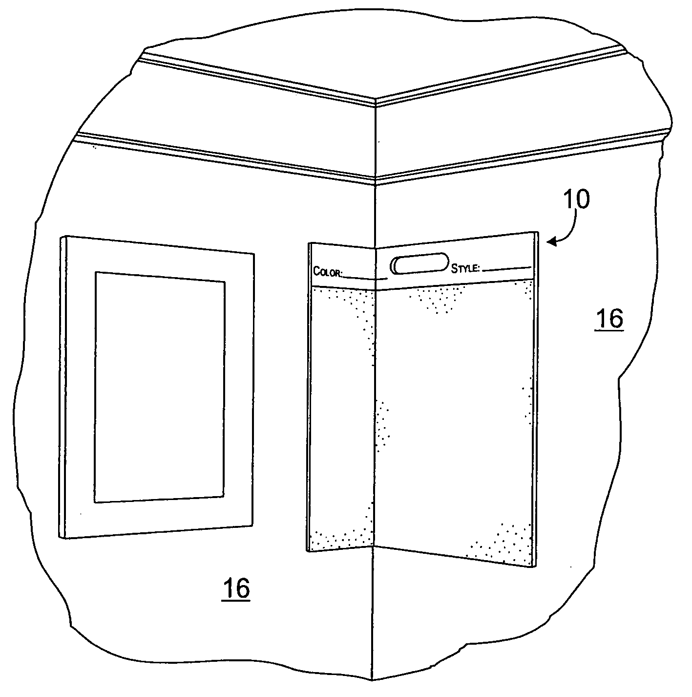 Portable apparatus for visualizing and practicing wall finishes