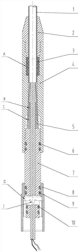 Photoelectric composite cable connector for oil well annulus test