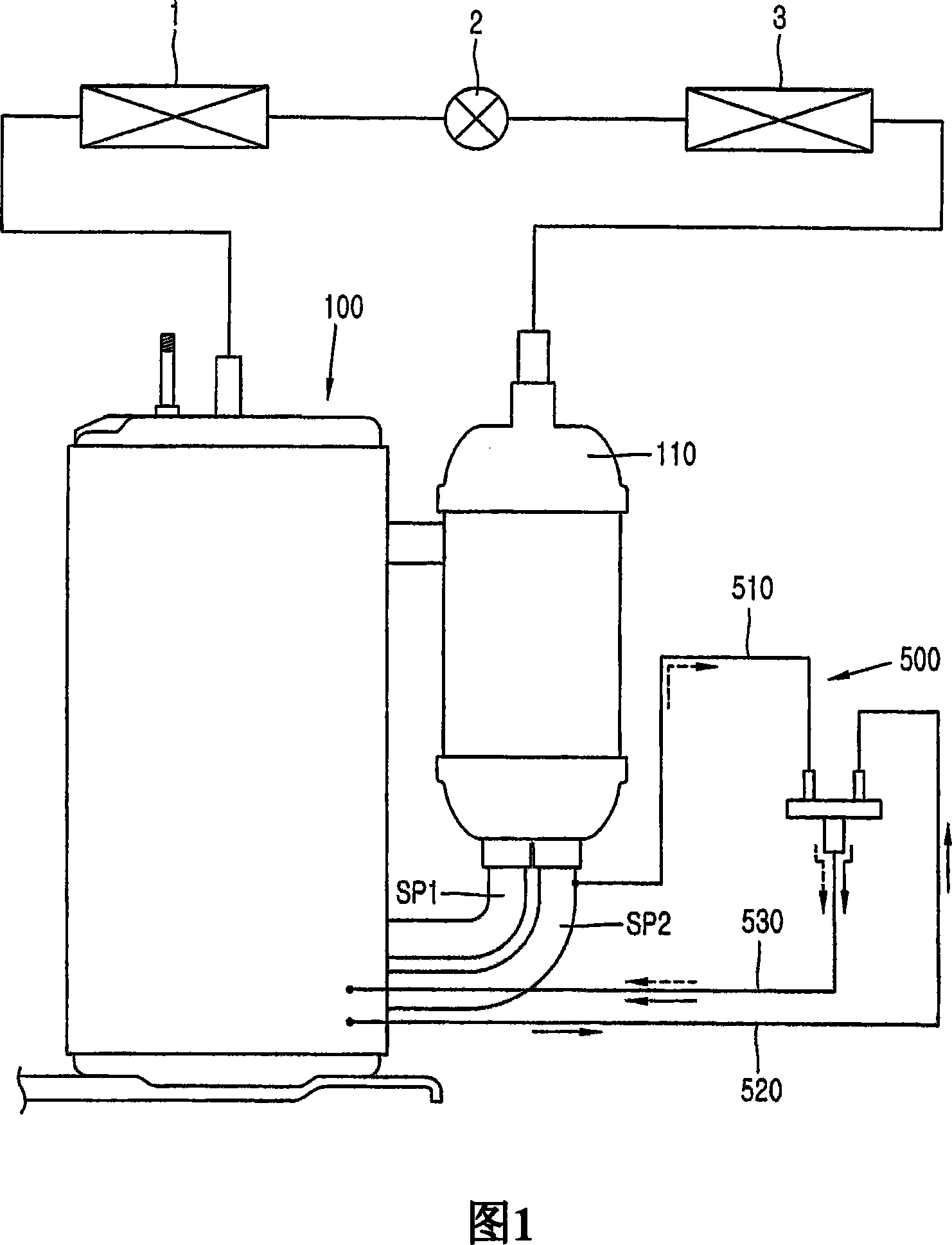 Capacity varying type rotary compressor and refrigeration system having the same