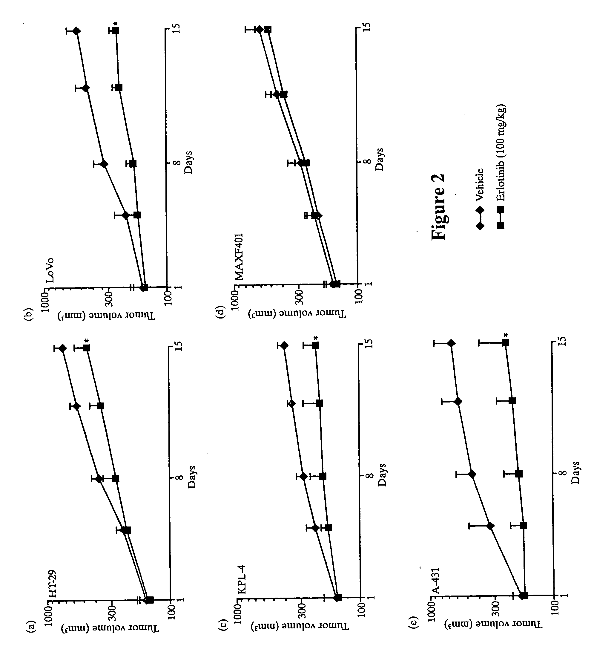 Combined treatment with capecitabine and an epidermal growth factor receptor kinase inhibitor