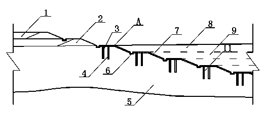 Stoping technology for dam slope tailing of tailing dam