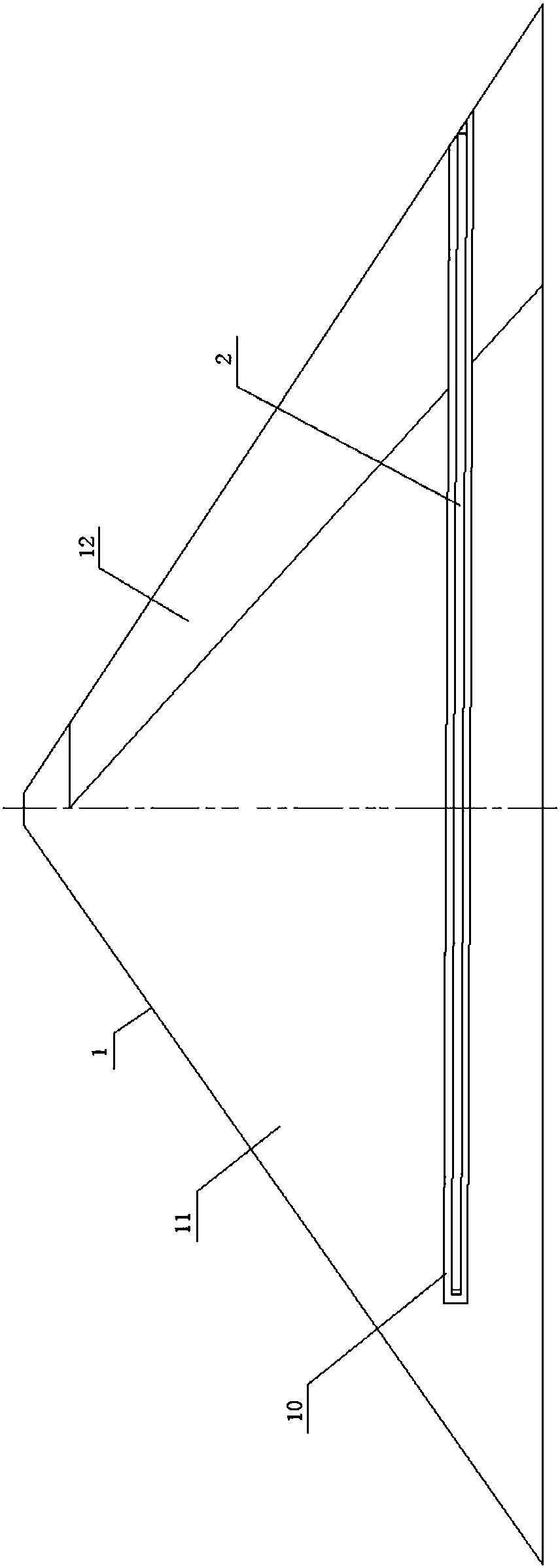 A prefabricated concrete drainage structure inside a rockfill dam body and its construction method