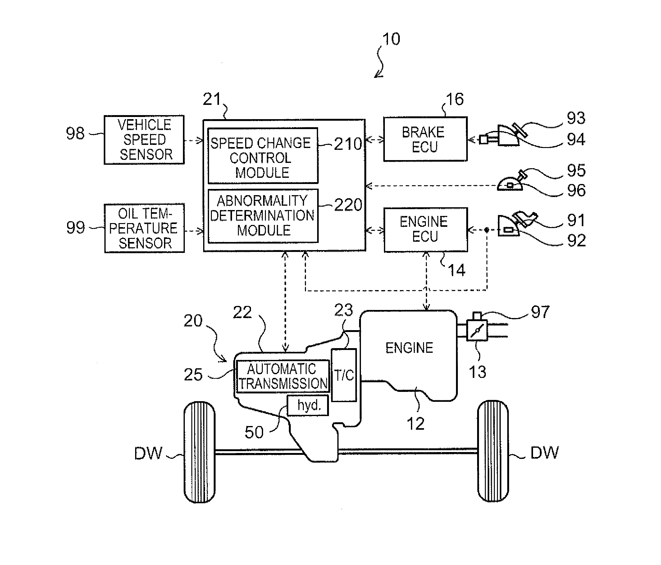 Hydraulic control device and abnormality determination method for the same