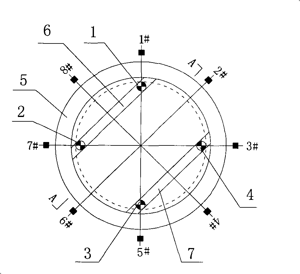 Method for preventing cyclone well from sinking when sealing bottom